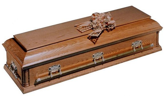 Stowell oak casket
